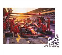 Formulaa Race 1000 Piezas Jigsaw Puzzle Recycled Paper Pit Stop Puzzles para Adultos Impossible Hard Difficult Challenging Alivia la Demencia Senil Fun 52x38cm/1000pcs