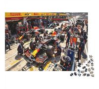 Formulaa Race 1000 Piezas Jigsaw Puzzles Recycled Pit Stop Senior Puzzles Family Gaming Time Props Juego de Fiesta Props para Adultos and Age 10 Up 70x50cm/1000pcs