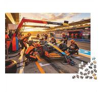 Formulaa Race 1000 Piezas Jigsaw Puzzles Recycled Pit Stop Senior Puzzles Family Gaming Time Props Juego de Fiesta Props para Adultos and Age 10 Up 70x50cm/1000pcs