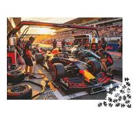 Formulaa Race Jigsaw Puzzles 1000 Piezas Recycled Pit Stop Puzzle para Adultos Puzzle Accesorios para Juegos Impossible Hard Difficult Challenging Fun Game 38x26cm/1000 Piezas
