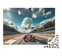 Formulaa Race Puzzle para Adultos 1000 Piezas Papel Reciclable A380 Jigsaw Puzzle Juego Padre-Hijo Props Desarrolla la Inteligencia de los Niños Juguete 38x26cm/1000 Piezas