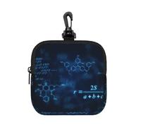 Fórmulas Brillantes de física matemática y química,Bolsa de Almacenamiento Cuadrada con Cremallera, Monedero de Neopreno, Carteras pequeñas, Monedero pequeño, Monedero