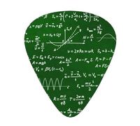 Fórmulas de ecuaciones matemáticas,12 púas de guitarra, 3 grosores diferentes para guitarra acústica, bajo y ukelele