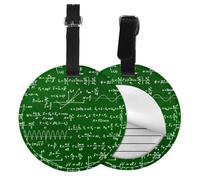 Fórmulas de ecuaciones matemáticas,Etiquetas de equipaje de cuero sintético con nombre, etiquetas de viaje duraderas, 2 unidades