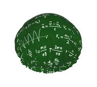 Fórmulas de ecuaciones matemáticas,Gorro de ducha, gorro de noche, gorro de baño elástico impermeable de doble capa, reutilizable para el cabello.
