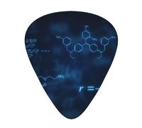 Fórmulas de química, física y matemáticas brillantes,12 púas de guitarra, 3 grosores diferentes para guitarra acústica, bajo y ukelele