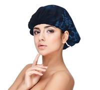 Fórmulas de química, física y matemáticas brillantes,Gorro de dormir de satén para adultos - Gorro de dormir elástico para mujer, cubrecabello nocturno