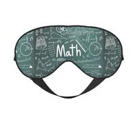 Fórmulas de teoría de matemáticas, lecciones de matemáticas, impresión de palabras, antifaz suave, ligera, ayuda al sueño, transpirable, opaca, viajes, siesta, yoga, meditación