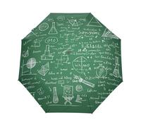 Fórmulas Matemáticas Científicas Dibujadas A Mano Paraguas Plegable Automático Paraguas de Viaje Mujer Niño Niña Protección UV Resistencia Viento Impermeable