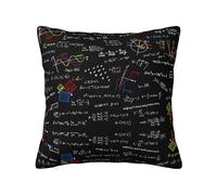 Fórmulas matemáticas de ecuación matemática, funda de almohada con cremallera oculta, funda de cojín de poliéster, funda de almohada decorativa con impresión de doble cara