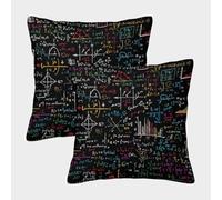 Fórmulas matemáticas - Estilo de pizarra educativa Fundas Cojines Para Sofá 2 Piezas Disponible todas las estaciones Funda De Almohada Throw Cojín Decoración Almohadon Cubre Para Sala Hogar 50x50cm