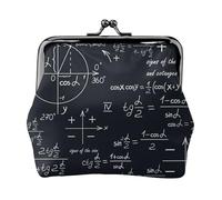 Fórmulas matemáticas sin Fisuras con Formas geométricas,Monedero de Piel sintética, Carteras pequeñas, Monedero con Cierre de Broche