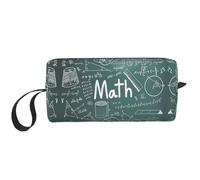 Formulas Shapes Theory - Bolsa de cosméticos portátil con impresión matemática, estuche de almacenamiento de viaje, bolsa organizadora con cremallera para acceso rápido