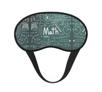 Formulas Shapes Theory Math Lesson Word Print Solution Sleep Solution Blackout Sleep Mask with Ear Orejeras - Travel Yoga Meditación