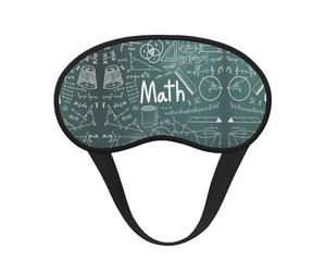 Formulas Shapes Theory Math Lesson Word Print Solution Sleep Solution Blackout Sleep Mask with Ear Orejeras - Travel Yoga Meditación