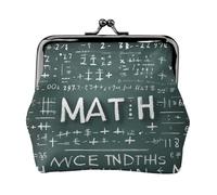 Formulas Shapes Theory - Monederos de matemáticas, cartera pequeña para tarjetas para hombres y mujeres, para ir de compras y salidas casuales, Negro -, Talla única, Art Deco