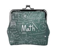 Formulas Shapes Theory - Monederos de palabras para lecciones de matemáticas, cartera pequeña para tarjetas para hombres y mujeres, para ir de compras y salidas casuales, Negro -, Talla única, Art