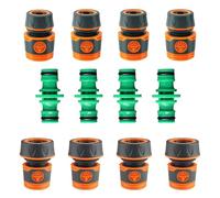 FORMVERSITY 12 Kit Manguera Jardin, Conector Rapido 3/4 Conector Manguera, Quick Connect Water Hose Adapter 1/2, Unir Dos Mangueras Conector Manguera, Accesorios Manguera Jardin