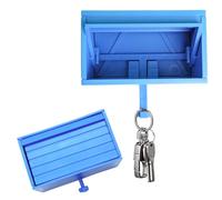 FORMVERSITY Colgador Llaves Pared, Soporte de Llave de Garaje de Automóviles con Puerta de Apertura, Porta Llaves de Pared, Hook Style Plastic Wall Mounted Key Holder Cuelga Llaves Azul