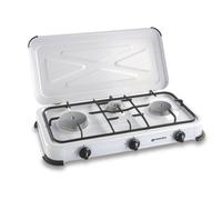 Fornello A Gas 3 Fuegos KEMPER Con Parrilla Y Tapa Esmaltada