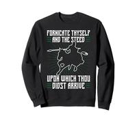 Fornicate Thyself Funny Medieval Sarcastic Design Sudadera