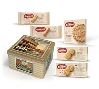 Forno Bonomi, biscotti assortiti in una scatola regalo di latta dedicata a Roma. La migliore selezione della nostra pasticceria in una confezione quadrata da 770 grammi.