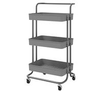 FORNOR 16912 Camarera Gris Claro con Ruedas 42 x 38 x