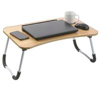 FORNOR Mesa Plegable Color Madera para portátil con cajón 60 x 40 x 26 cm