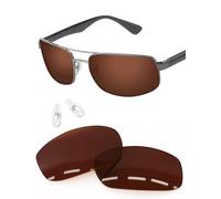 Forobb Lentes de repuesto polarizadas de 1,6 mm y piezas nasales compatibles con gafas de sol RayBan RB3445-61 mm