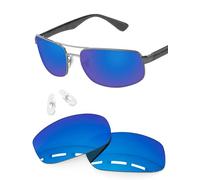 Forobb Lentes y narices polarizadas de repuesto para gafas de sol RayBan RB3445-61 mm, azul zafiro, policarbonato polarizado