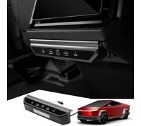 Foronetry Hub USB, puerto de carga rápida compatible con Tesla Cybertruck 2024 2025, base de expansión de 4 puertos, cargador de teléfono para Tesla Cybertruck Accesorios 2024 2025