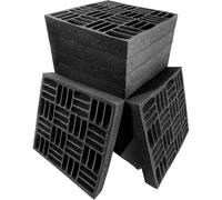 Foroomaco Paquete de 12 paneles de espuma a prueba de sonido para paredes, paneles acústicos estilo cuadrícula de 12.6 x 12.6 x 2 pulgadas para el hogar, estudio, sala de estudio, tratamientos