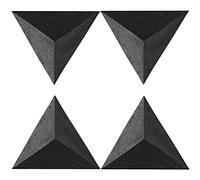 Foroomaco, Paquete de 4 trampas de graves para esquina de techo de 42 cm, triángulo de 30,5 cm de profundidad, pirámide triangular, espuma acústica, trampa de graves a prueba de sonido, para cabina de