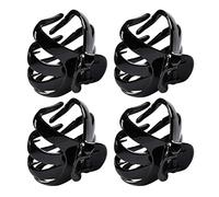 FOROREH 4er Pinzas para el cabello grandes Pinza para el cabello con pulpo antideslizante Clip con mango Pinzas para el cabello Peinados para mujeres Cabello grueso (Negro)