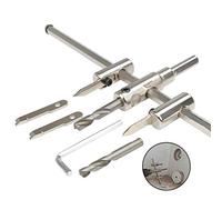 FOROREH Sierra circular ajustable para orificios, Aeronave Taladro 30-300mm Carpintería Agujero Carpintería Herramienta de DIY