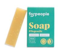 Forpeople - Jabón sólido orgánico para el cuerpo, cara, manos y cabello - Sin aceite de palma y sin plástico - Limpieza suave con aloe vera - Jabón de manos aroma natural - hierba de limón