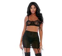 Forplay Put O-ring On It Conjunto de falda de lencería - Negro 200 g