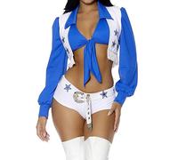 Forplay Women's Field Star Sexy Cheerleader Costume, White, Medium/Large