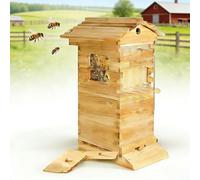 forplubossmmp Colmena Flow,Kit De Apicultura para Principiantes:Kit De Colmena Automática,Madera De Cedro Recubierta De Cera De Abejas, con Ventana De Observación, Ideal para Principiantes.