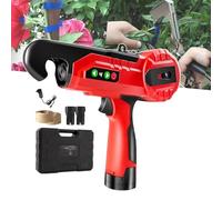 forplubossmmp Máquina Atadora De Plantas Eléctrica De 4 Engranajes, Máquina Atadora De Vides Eléctrica De Mano con Batería, Herramienta para Atar Ramas De Jardín con Guantes para Atar Vides, Liviana