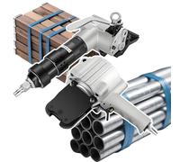 forplubossmmp Máquina De Embalaje Neumática Portátil, Herramienta Flejado Metal con 8500 N De Fuerza, Procesa Acero De 32 Mm En Muelles, Almacenes Y Obras Construcción Flejado De Metal,19mm