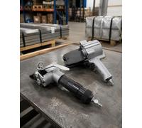 forplubossmmp Máquina Neumática De Flejado De Acero, Embaladora Industrial con Tensor, Cortador Y Selladora, Fuerza De 8500 N para Flejes De 19/25/32 Mm, Palés Y Embalaje Industrial Pesado 25mm/1.0in