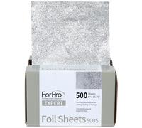 ForPro Expert Hojas de papel de aluminio en relieve 500S, papel de aluminio, dispensador de papel de aluminio, láminas para el cabello para aplicación de color y servicios de resaltado, apto para