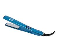 ForPro Expert Salon - Plancha plana para el pelo, tecnología avanzada de titanio nano plateado, calentamiento ultrarrápido con 7 ajustes de calor, pantalla LCD, 1 pulgada