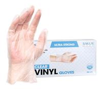 ForPro Guantes de vinilo desechables, transparentes, de grado industrial, sin polvo, sin látex, no estériles, aptos para alimentos, palma de 2,75 mil, 3,9 mil. dedos, mediano, 100 unidades