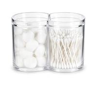 ForPro - Juego de recipientes dobles de acrílico para boticario, 28 onzas y 20 onzas para baño, cocina y oficina, 6.2 x 3.7 x 4.6 pulgadas