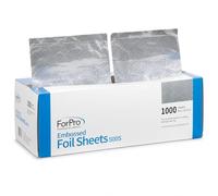 ForPro Professional Collection Hojas de aluminio en relieve 500S, papel de aluminio, dispensador de papel de aluminio emergente, láminas para el cabello para aplicación de color y servicios de