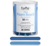 ForPro Professional Collection Mini tabla de espuma, lima de uñas de doble cara, grano 220/320, 3.5 pulgadas de largo x 0.5 pulgadas de ancho, azul, 50 unidades