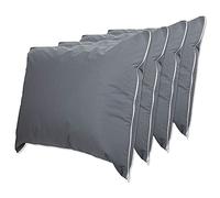 ForPro Professional Collection - Protectores de Almohada Impermeables, tamaño estándar con Cierre, Color Gris frío, 4 Unidades