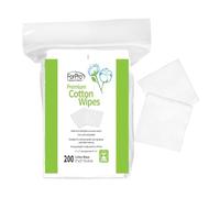 ForPro Professional Collection Toallitas de algodón de alta calidad, 100% algodón, extrasuaves, para cosméticos, uñas y cuidado personal, 2 x 2 pulgadas, 200 unidades